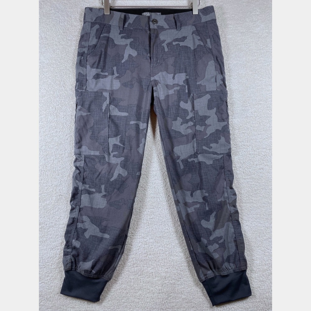 prAna sky canyon utility joggers womens 10 stretch zion UPF gravel camo gorpcore